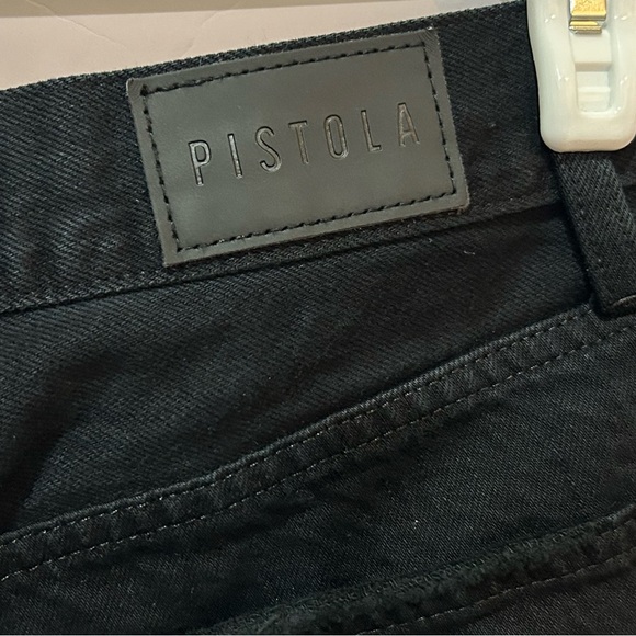 Pistola Black Frayed Hem Jean Shorts 24 - Picture 4 of 4